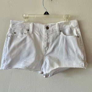 🔥 GAP | 1969 White Denim Stretch 3" Cutoff Shorts Sz 25